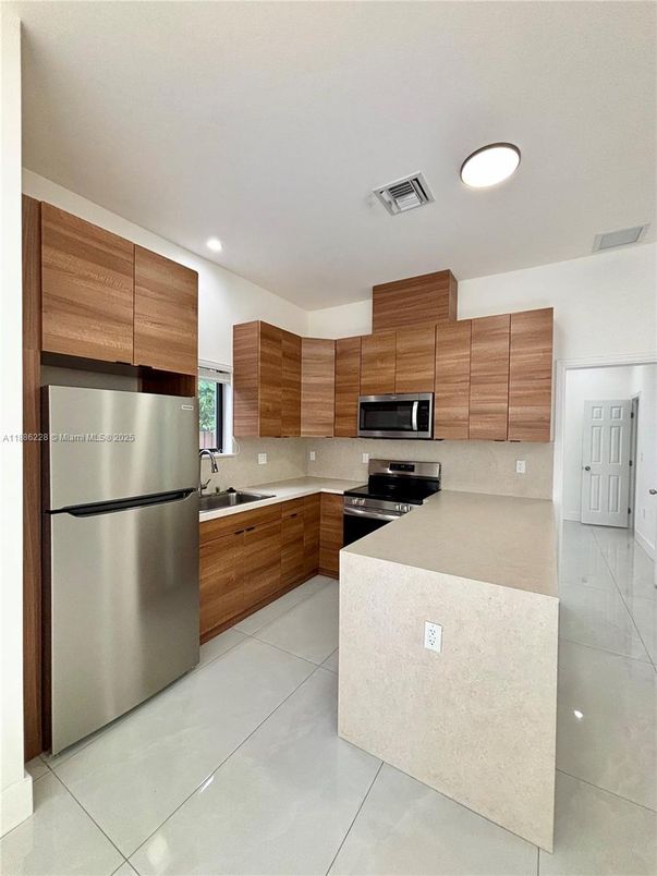 Interior, Kitchen, Recessed Lighting, Stainless Steel Appliances