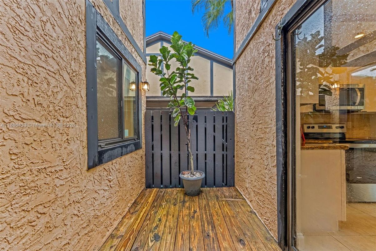 Exterior, Stainless Steel Appliances, Wood Texture Flooring