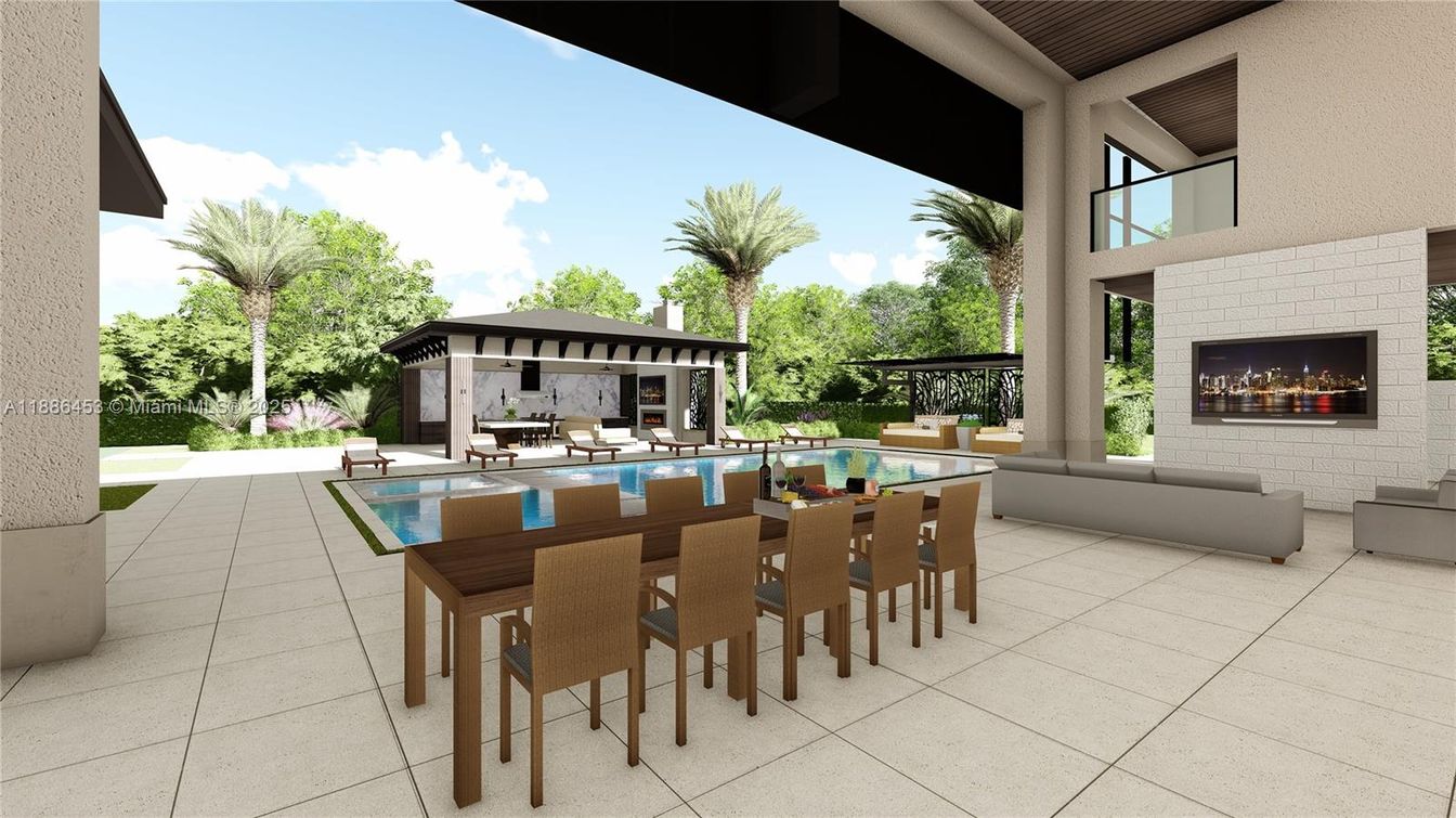 Exterior, Fireplace, Outdoor Kitchen