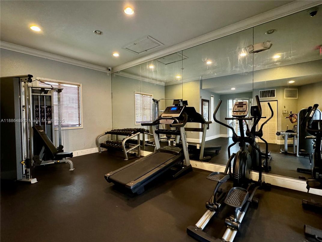 Fitness Equipment, Interior, Recessed Lighting