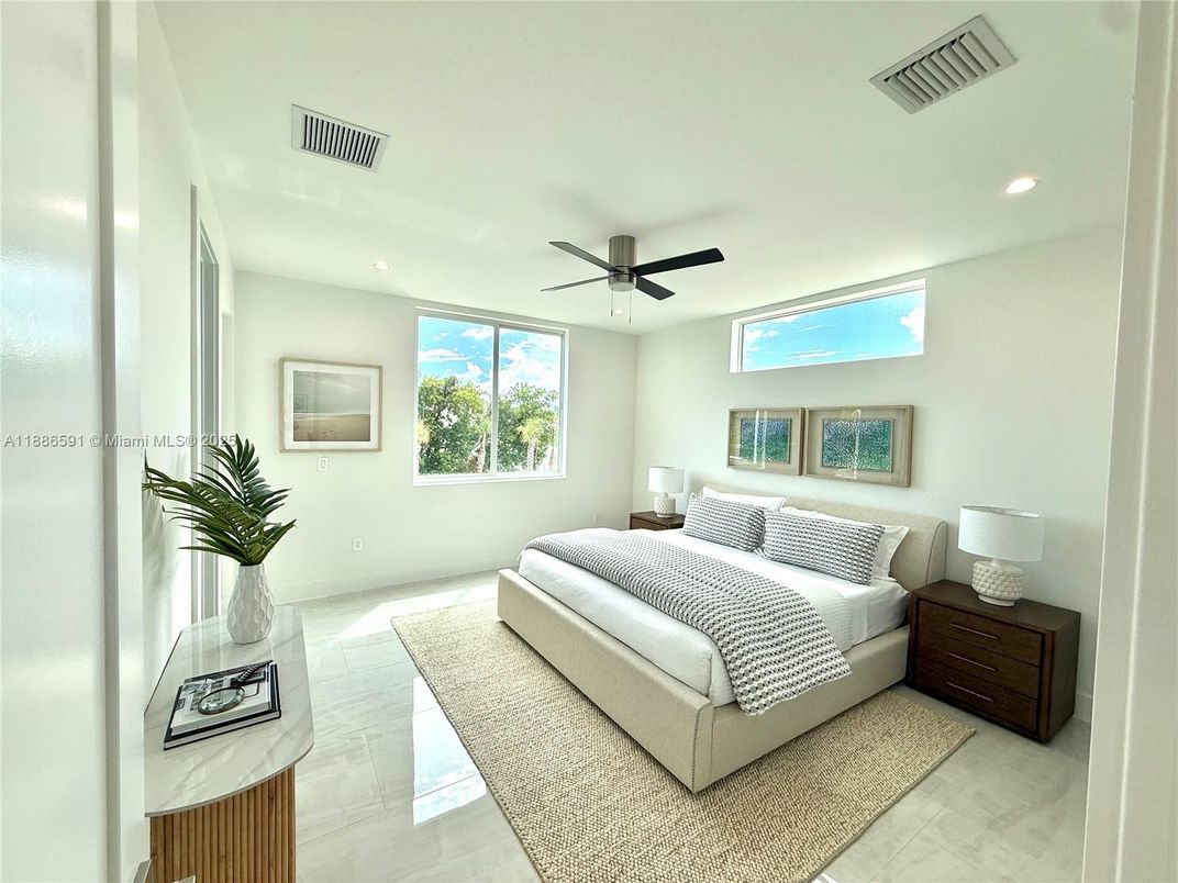 Bedroom, Interior, Recessed Lighting