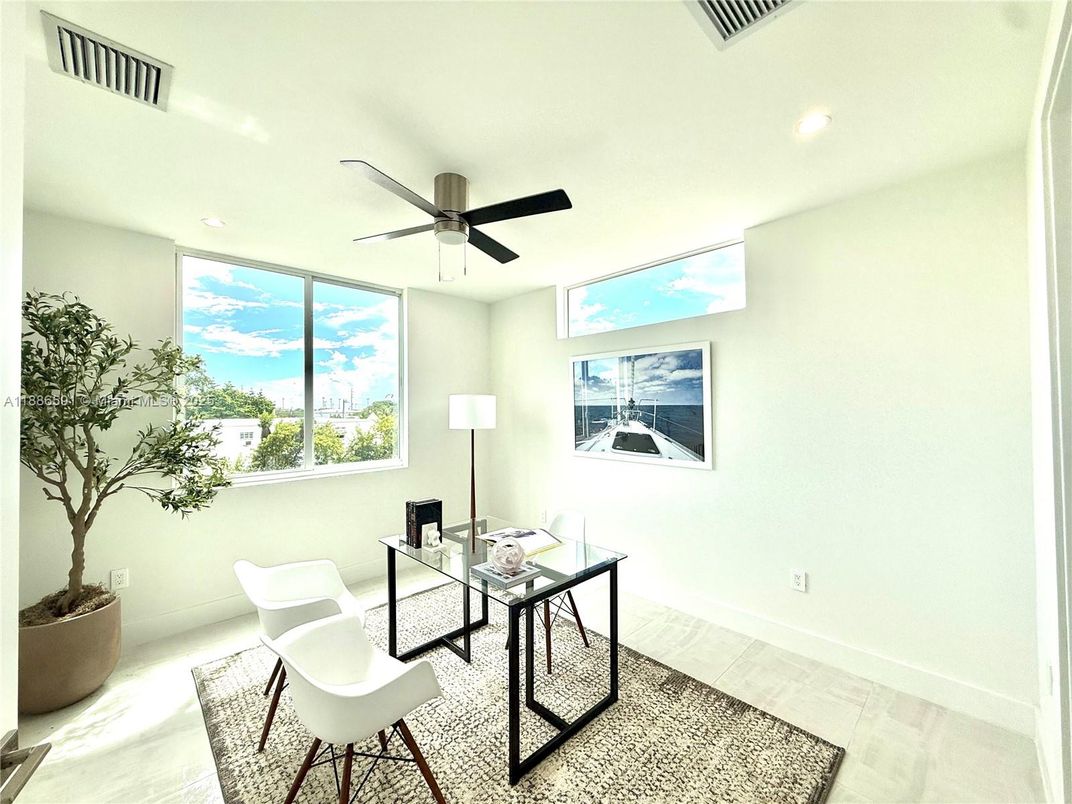 Home Office, Interior, Recessed Lighting