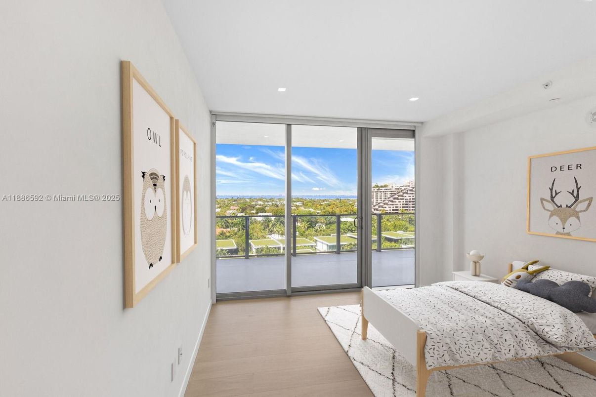 Bedroom, Interior, Recessed Lighting, Water, Wood Texture Flooring