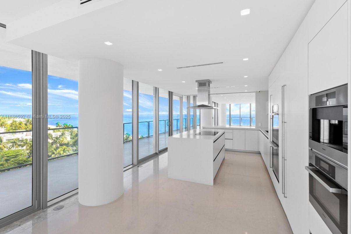 Interior, Kitchen, Recessed Lighting, Stainless Steel Appliances, Water