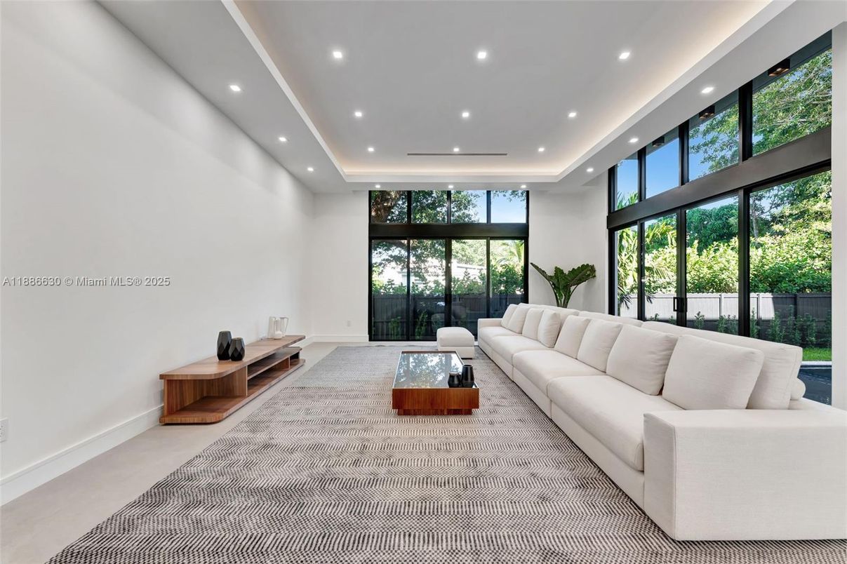 Interior, Living room, Recessed Lighting