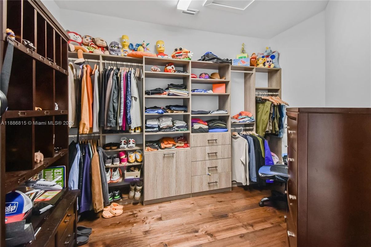 Interior, Walk-in Closets, Wood Texture Flooring