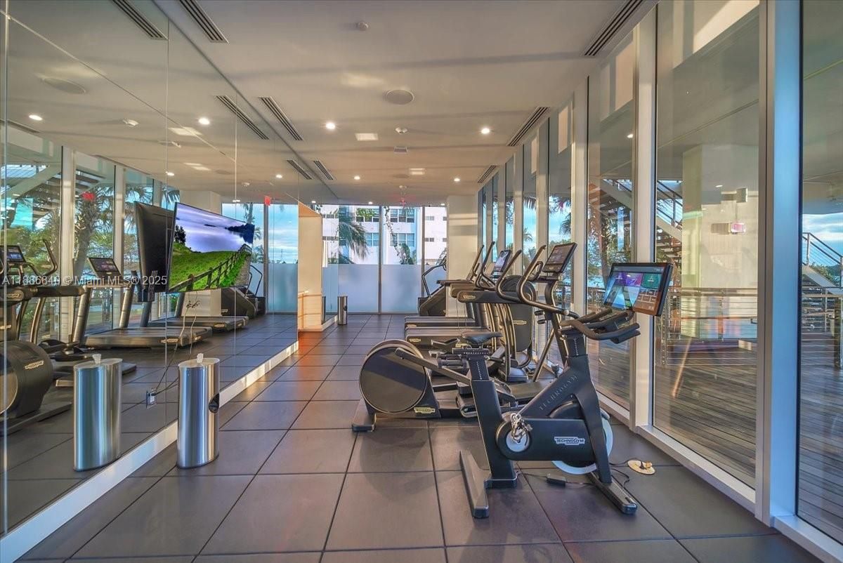 Fitness Equipment, Gym, Interior, Recessed Lighting