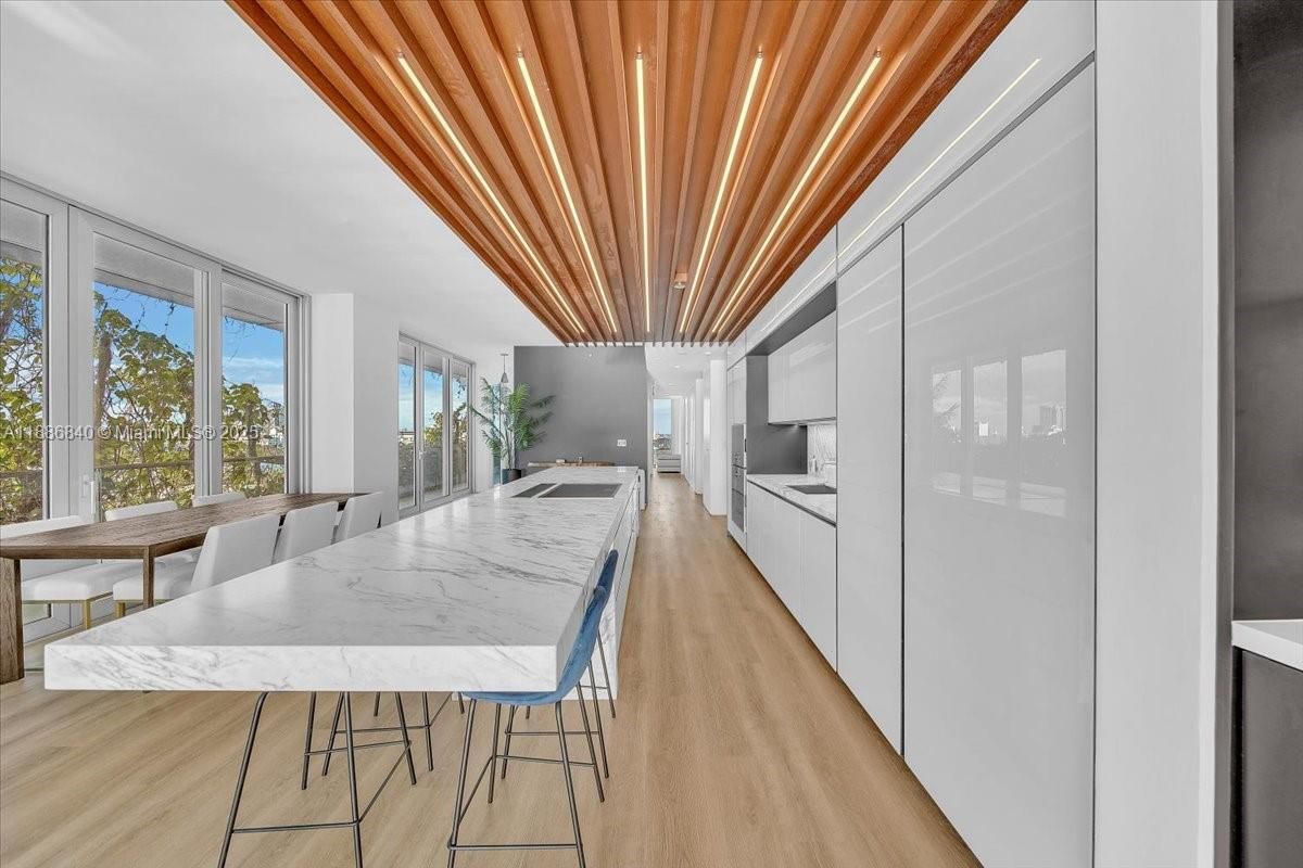 Dining room, Interior, Kitchen, Wooden Ceilings, Wood Texture Flooring