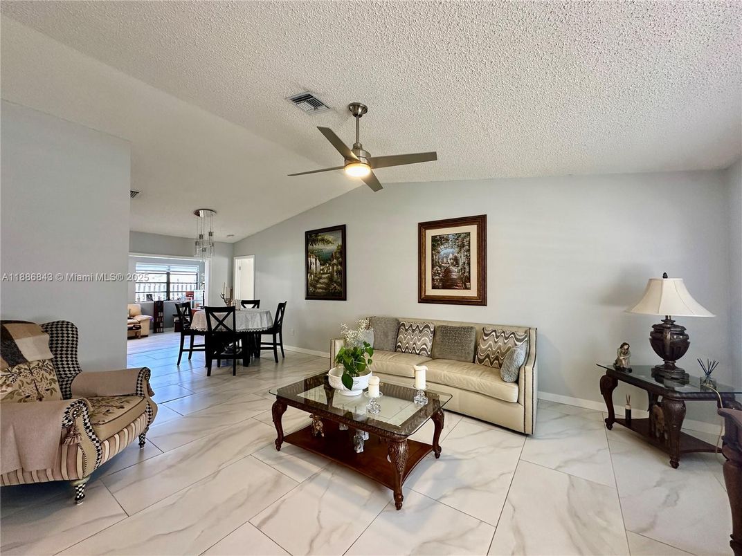 Dining room, Interior, Living room, Marble, Pendant Lights