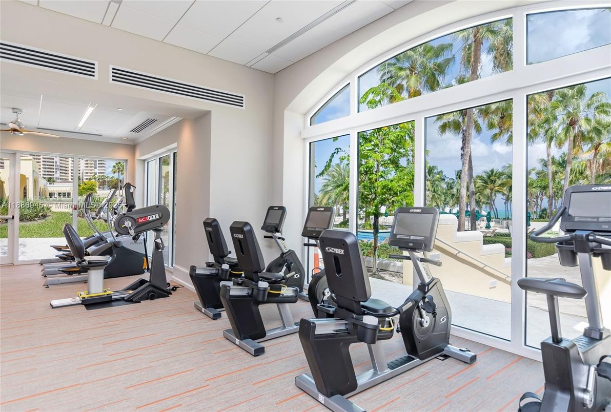 Fitness Equipment, Gym, Interior, Recessed Lighting