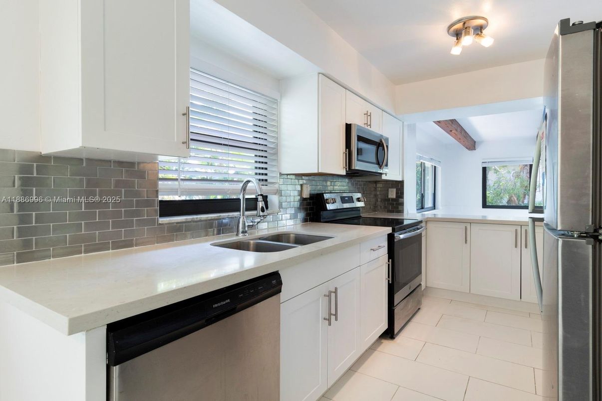 Interior, Kitchen, Stainless Steel Appliances, Wooden Beams