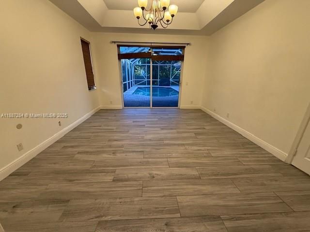 Empty room, Interior, Pendant Lights, Wood Texture Flooring