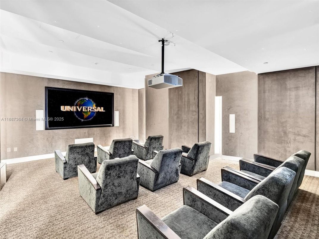 Interior, Projection Screen, Recessed Lighting, Theatre Room