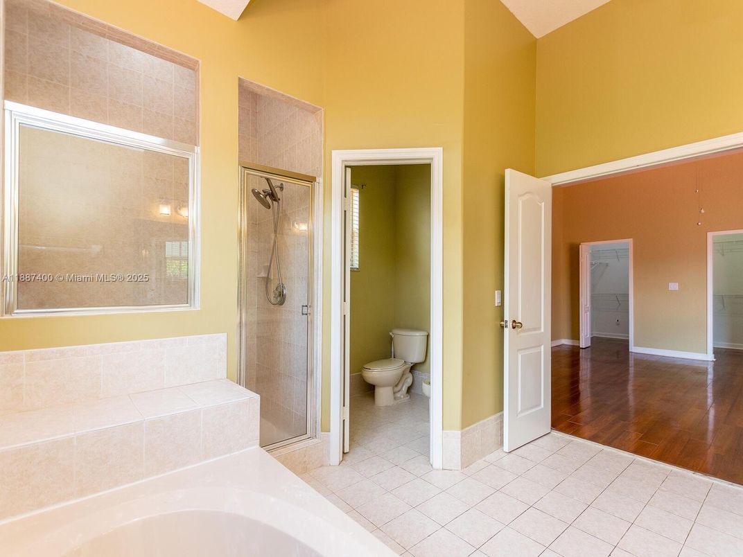 Bathroom, Glass Shower, Interior, Wood Texture Flooring