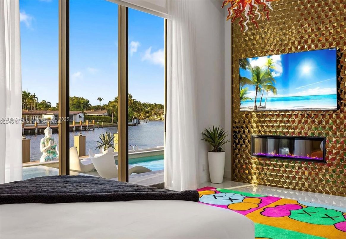 Bedroom, Fireplace, Interior, Water