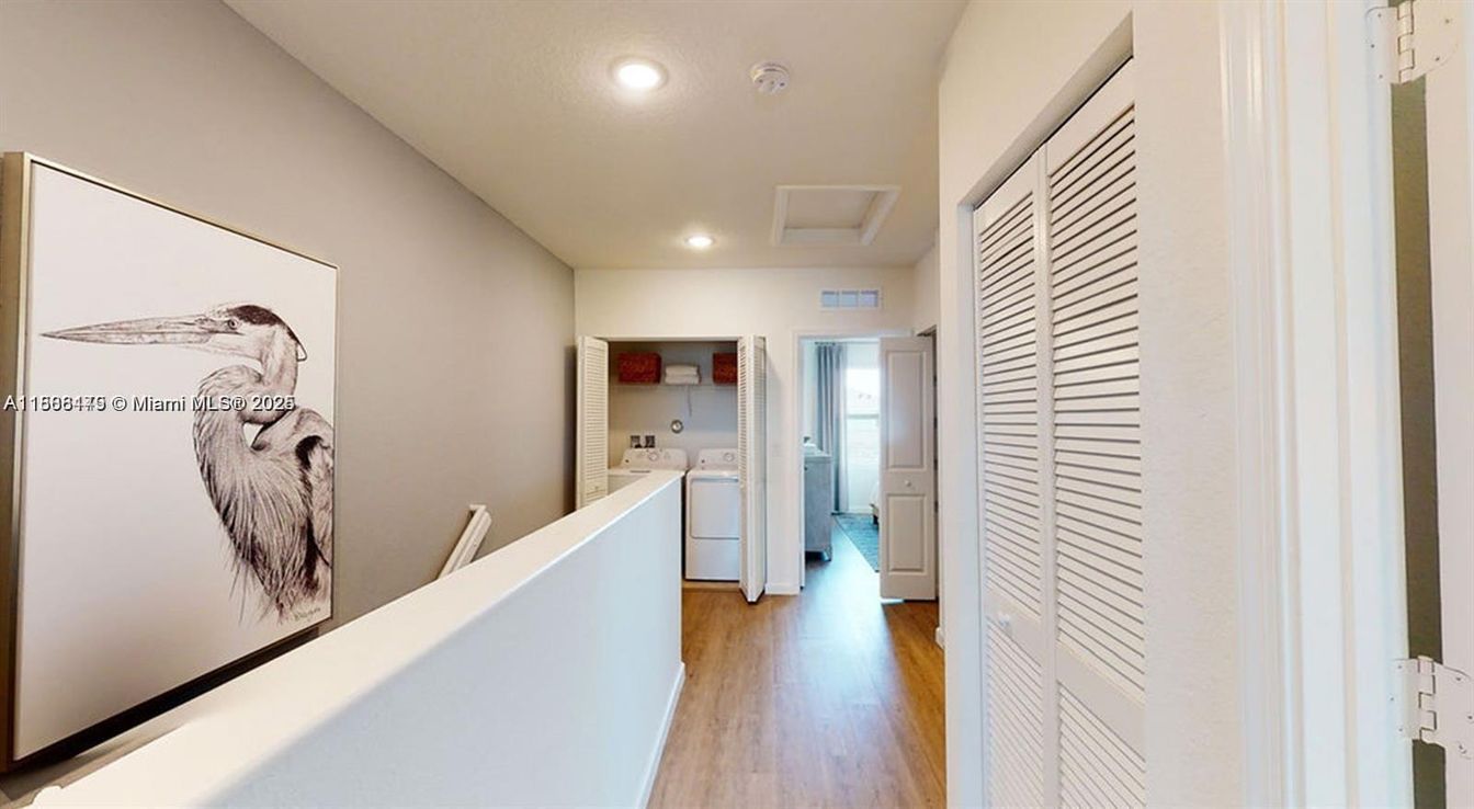 Interior, Recessed Lighting, Utility Closets, Washer, Wood Texture Flooring
