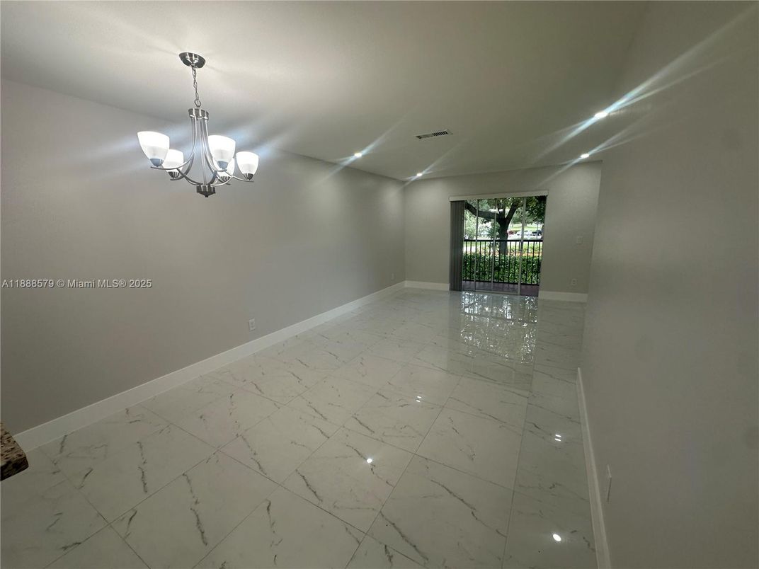 Chandelier, Empty room, Interior, Marble, Recessed Lighting
