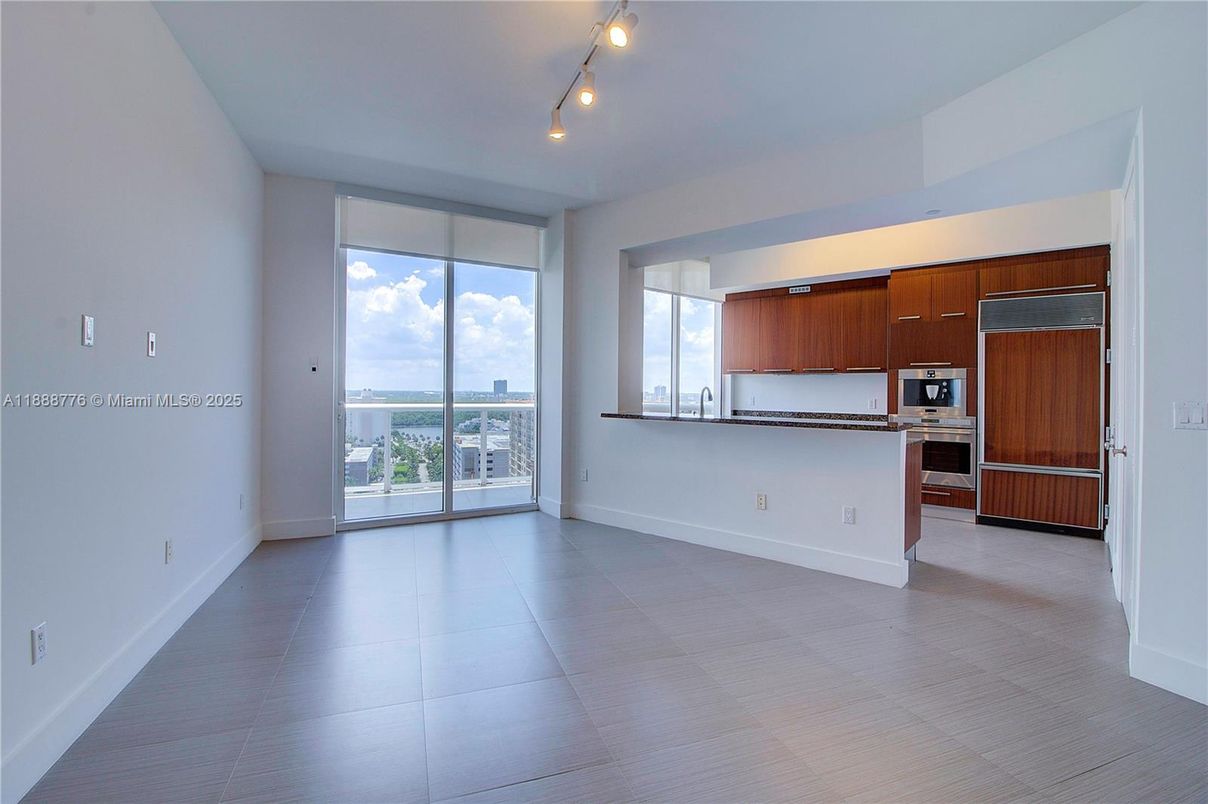 Empty room, Interior, Kitchen, Stainless Steel Appliances