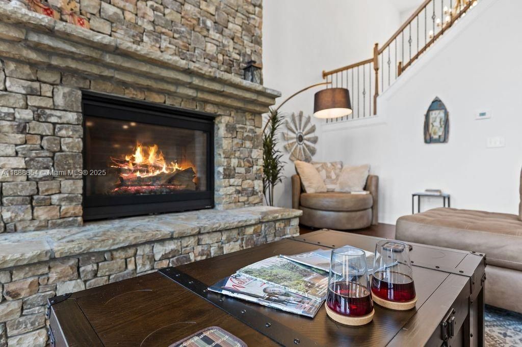 Fireplace, Interior, Living room, Stone Walls