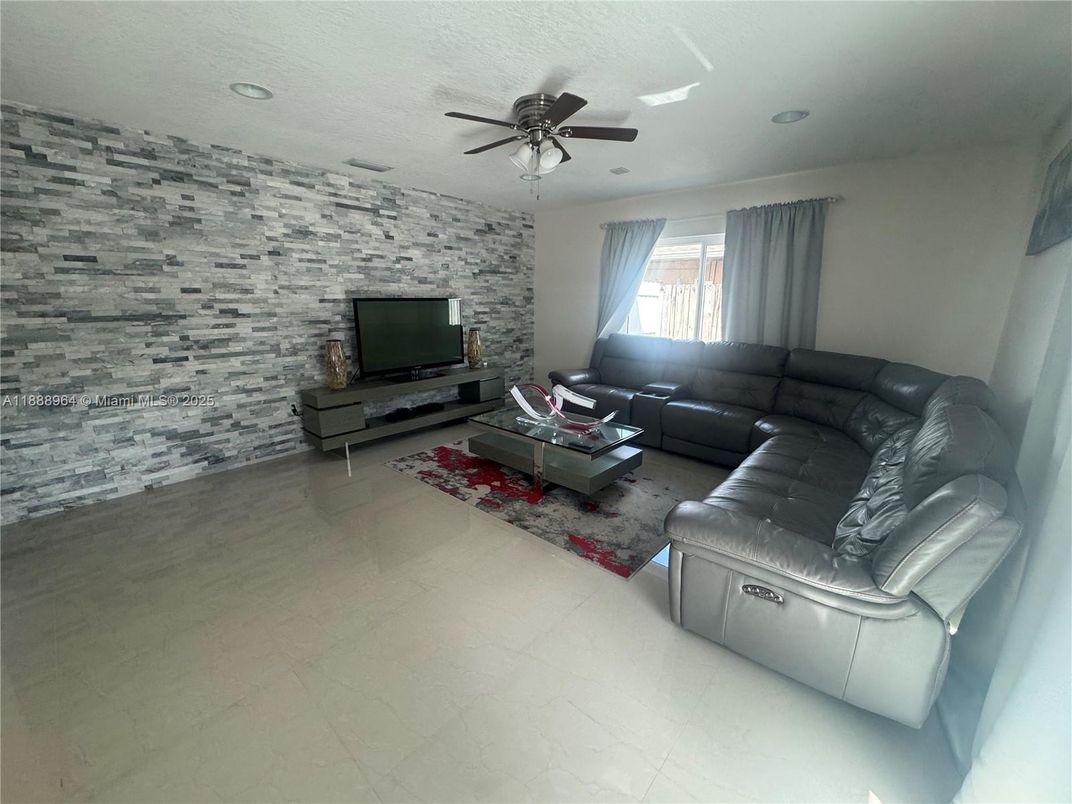 Interior, Living room, Recessed Lighting, Stone Walls