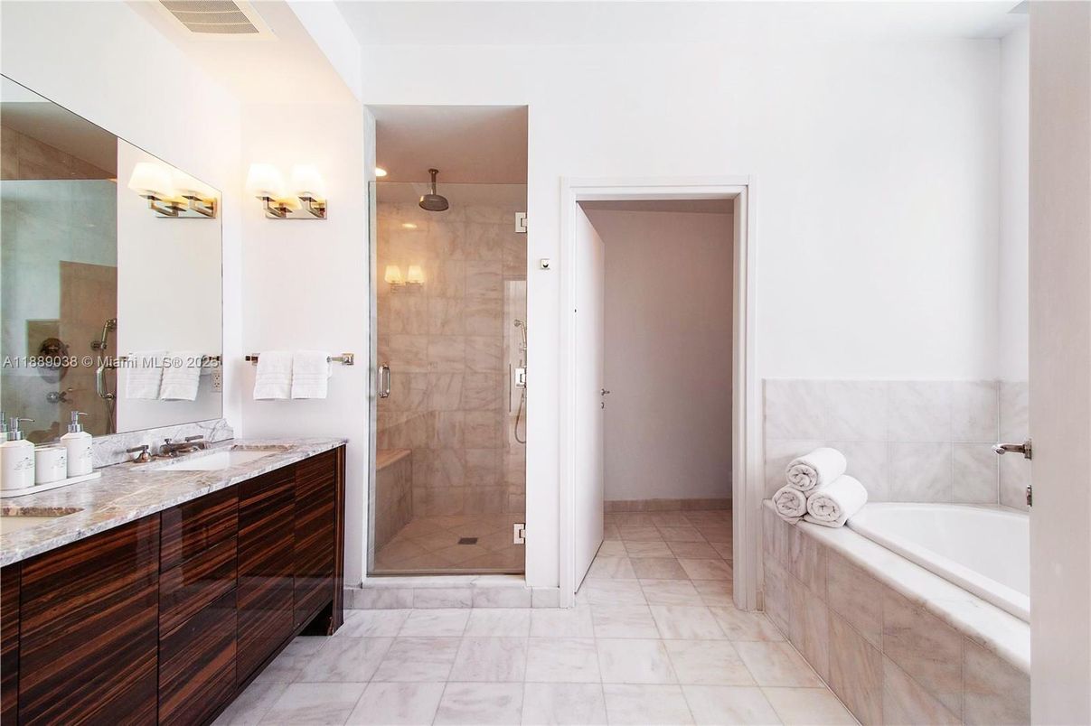 Bathroom, Dual Sink Vanities, Glass Shower, Interior