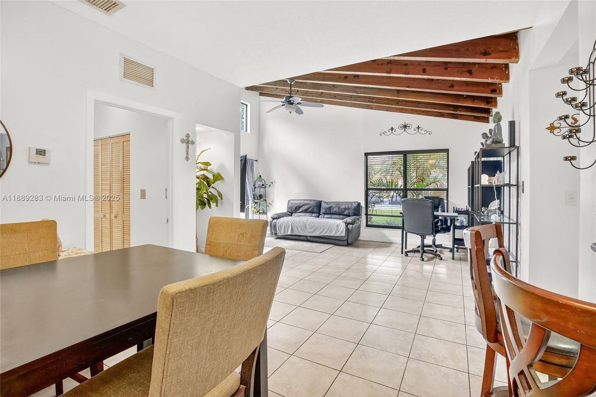 Home Office, Interior, Wooden Beams