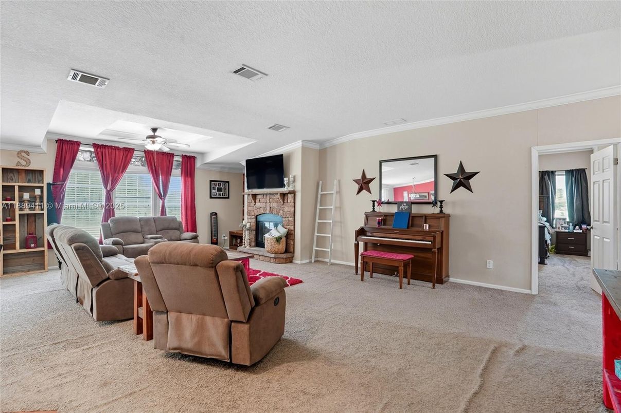 Fireplace, Interior, Living room, Piano