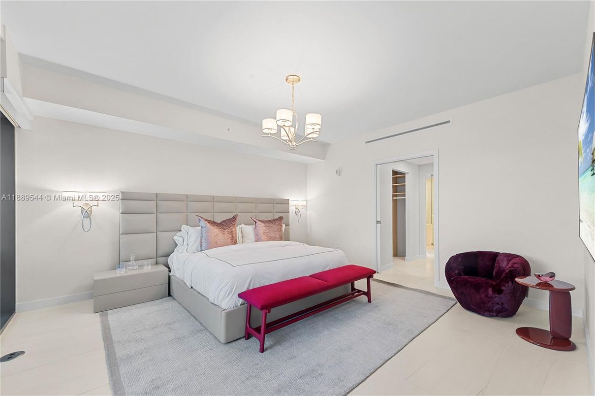 Bedroom, Chandelier, Interior