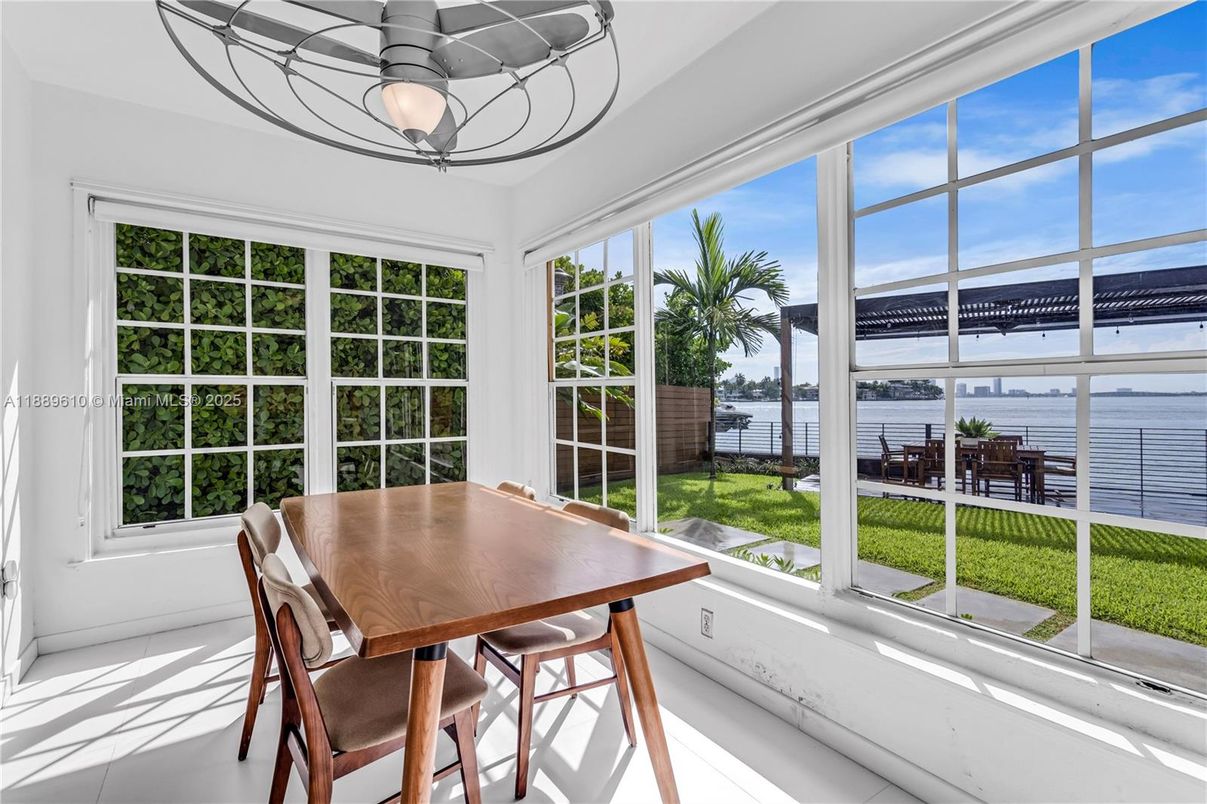 Dining room, Interior, Sun Room, Water