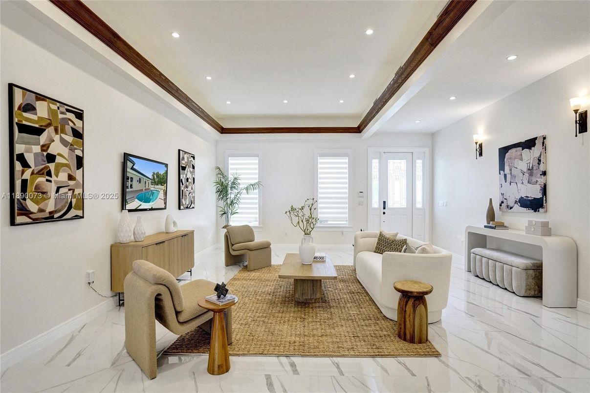 Interior, Living room, Marble, Recessed Lighting