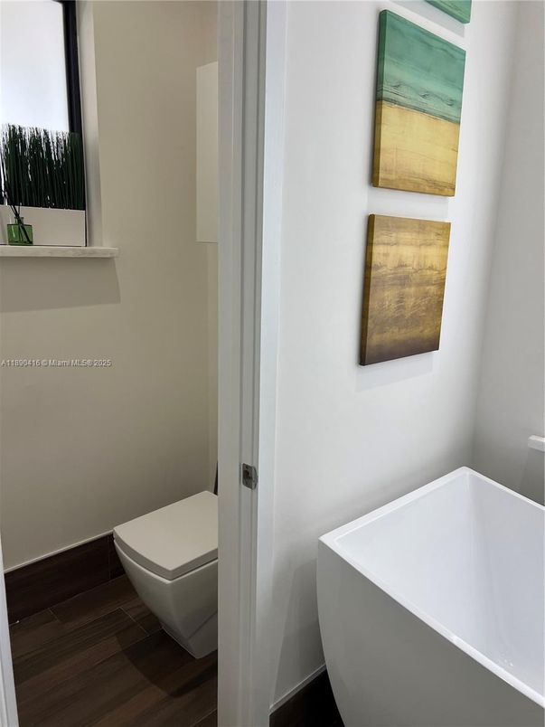 Bathroom, Interior, Wood Texture Flooring