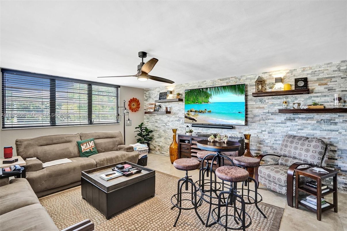 Interior, Living room, Stone Walls