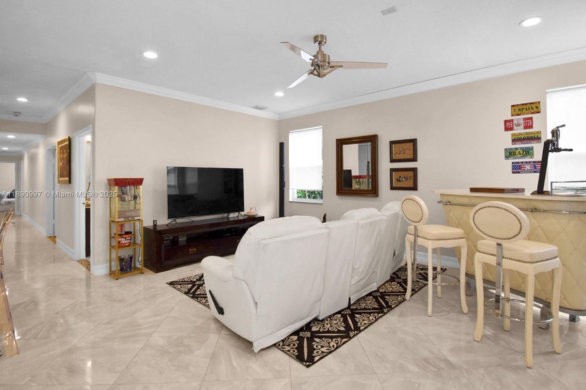 Interior, Living room, Recessed Lighting