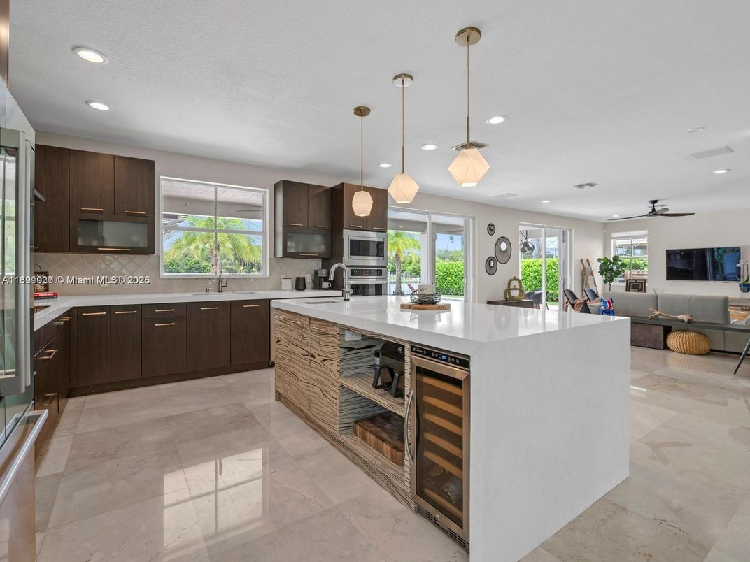 Interior, Kitchen, Pendant Lights, Recessed Lighting, Stainless Steel Appliances