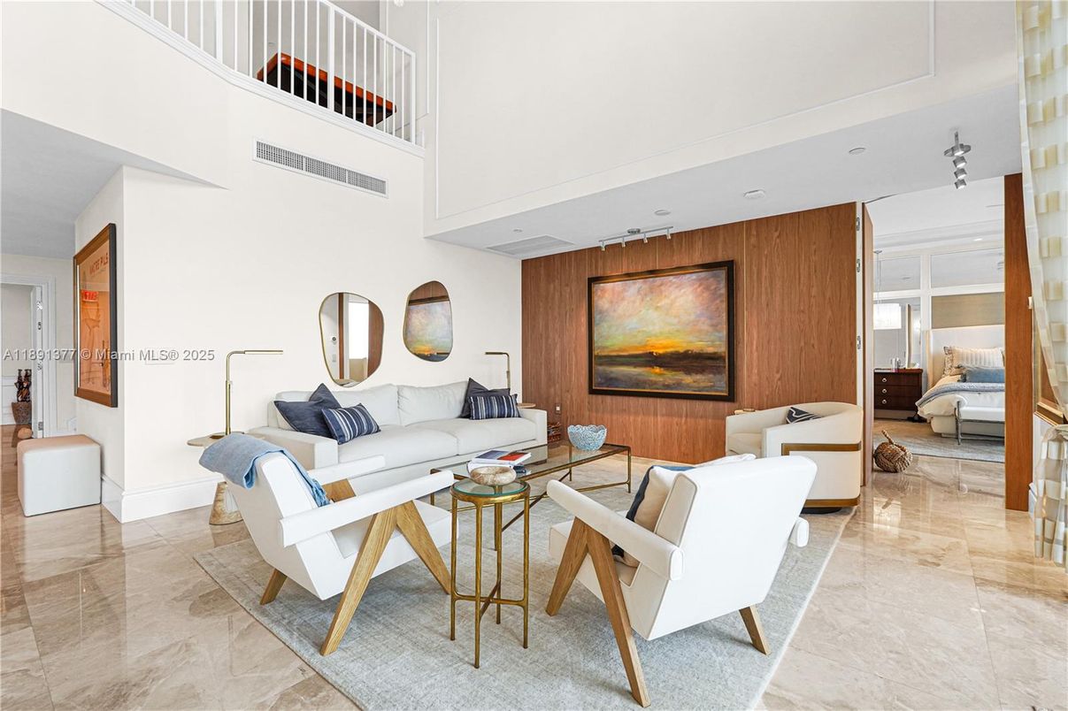 Interior, Living room, Recessed Lighting, Wooden Walls