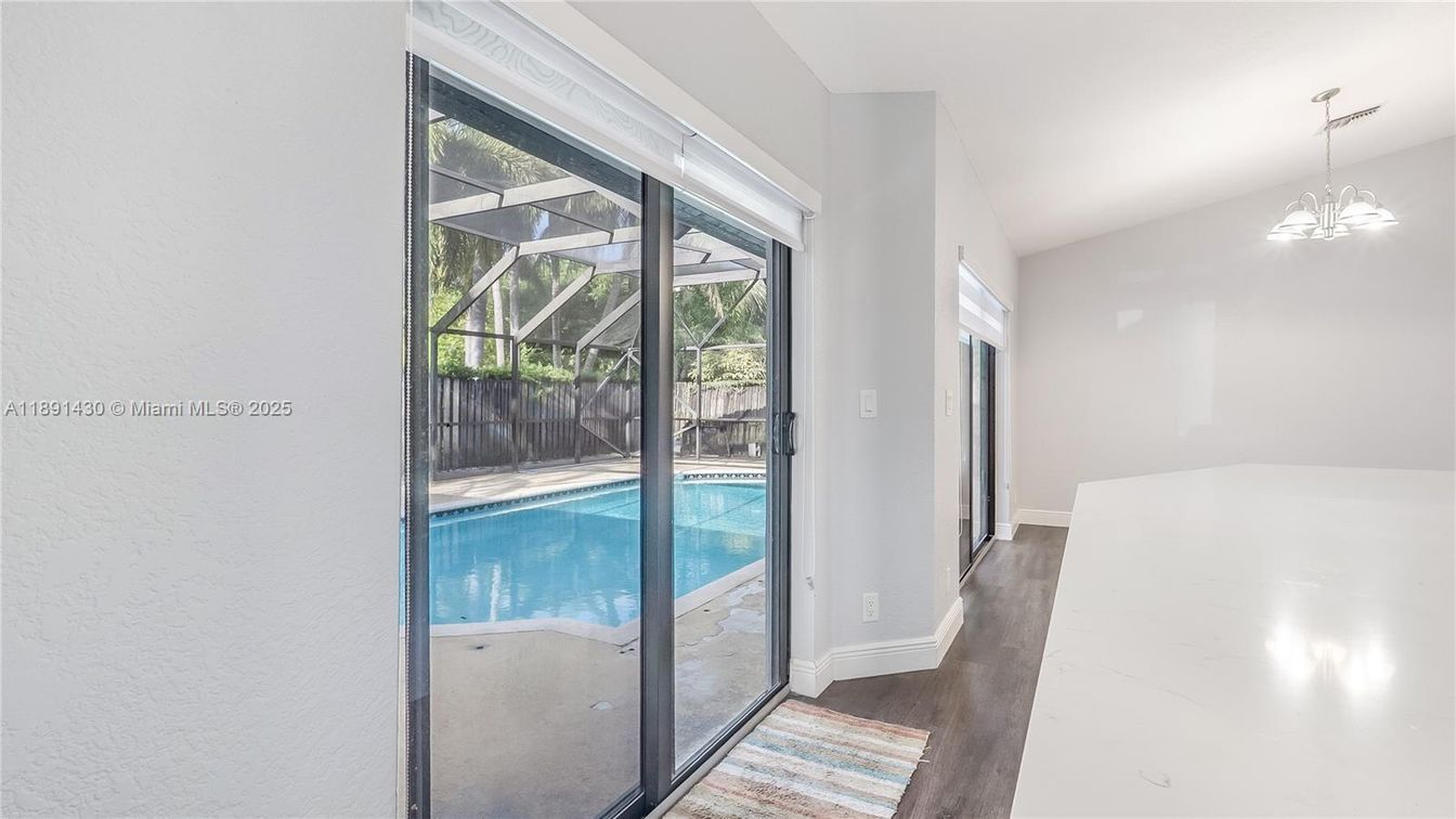 Interior, Pendant Lights, Pool, Wood Texture Flooring