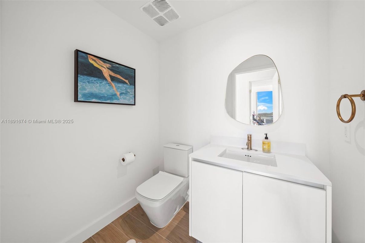 Bathroom, Interior, Wood Texture Flooring