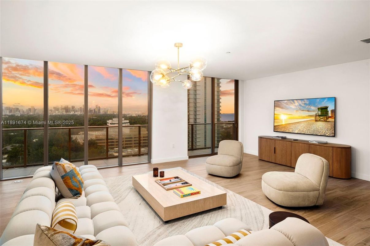 Interior, Living room, Pendant Lights, Wood Texture Flooring