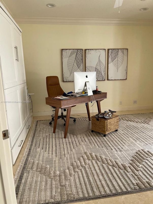 Home Office, Interior, Recessed Lighting