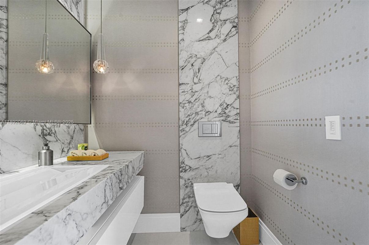 Bathroom, Interior, Marble Walls