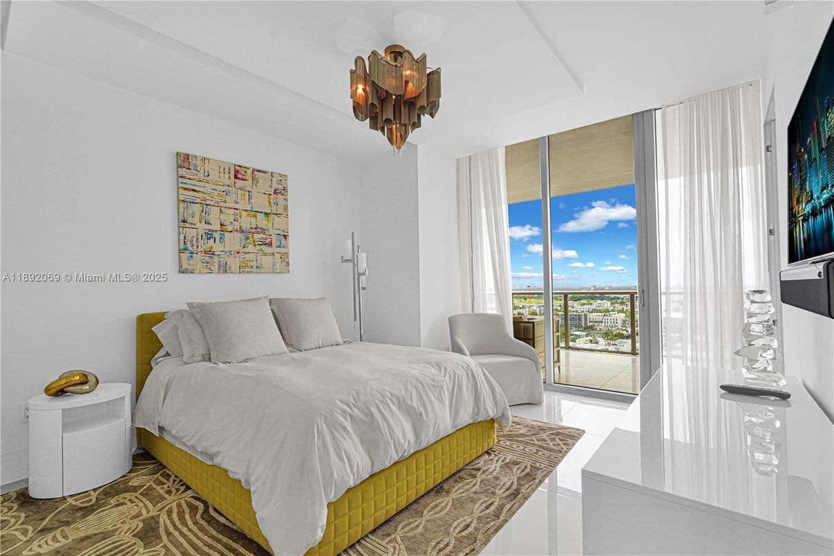 Bedroom, Chandelier, Interior
