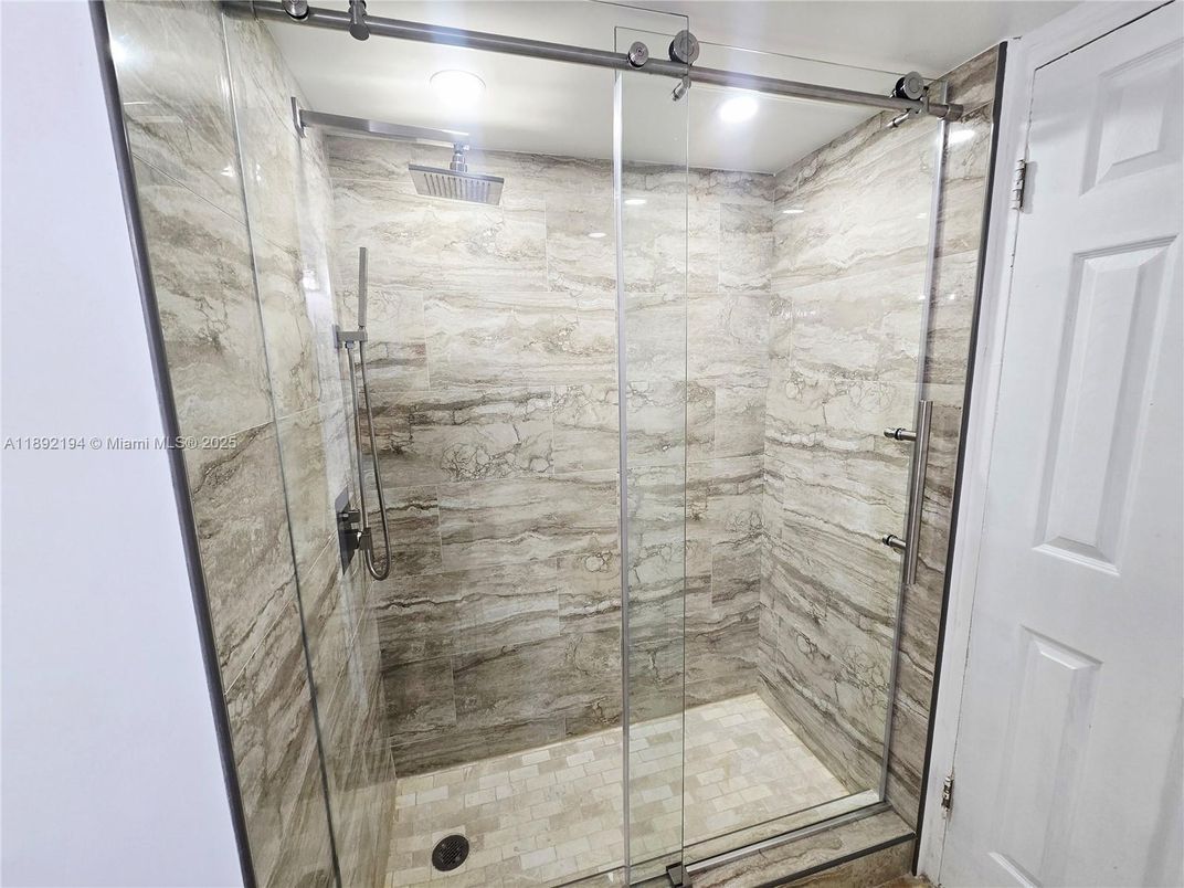 Bathroom, Glass Shower, Interior, Marble Walls