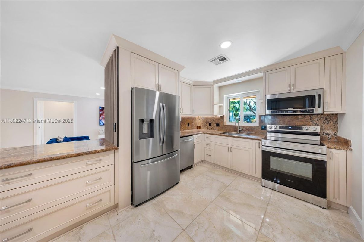 Interior, Kitchen, Recessed Lighting, Stainless Steel Appliances