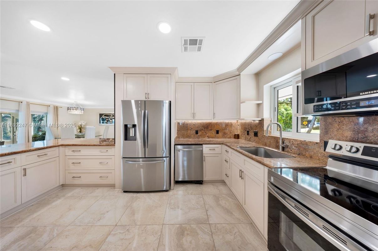 Interior, Kitchen, Recessed Lighting, Stainless Steel Appliances
