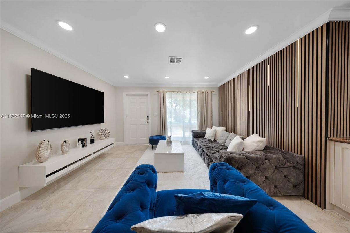 Interior, Living room, Recessed Lighting