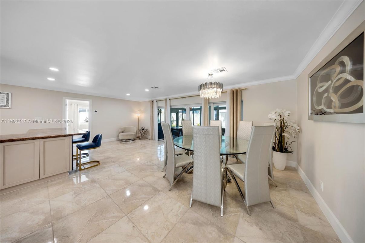 Chandelier, Dining room, Interior, Recessed Lighting