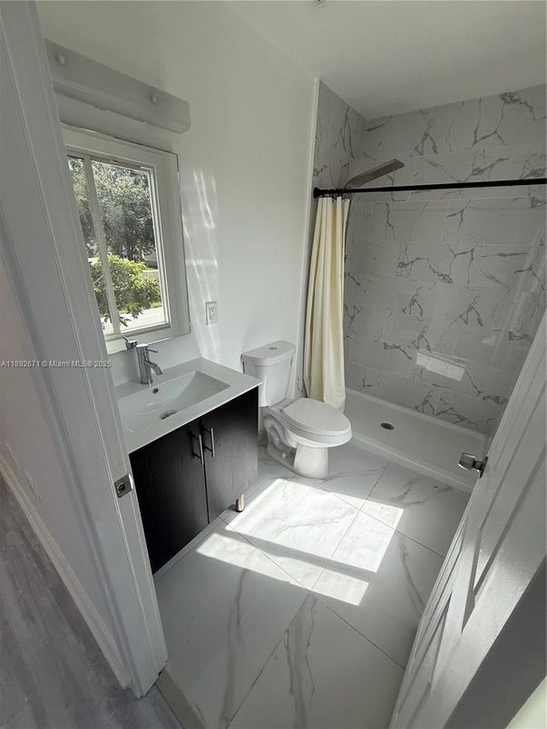 Bathroom, Interior, Marble, Marble Walls, Wood Texture Flooring