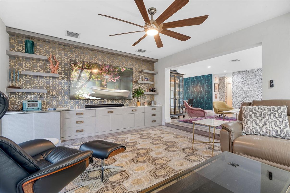 Interior, Living room, Recessed Lighting