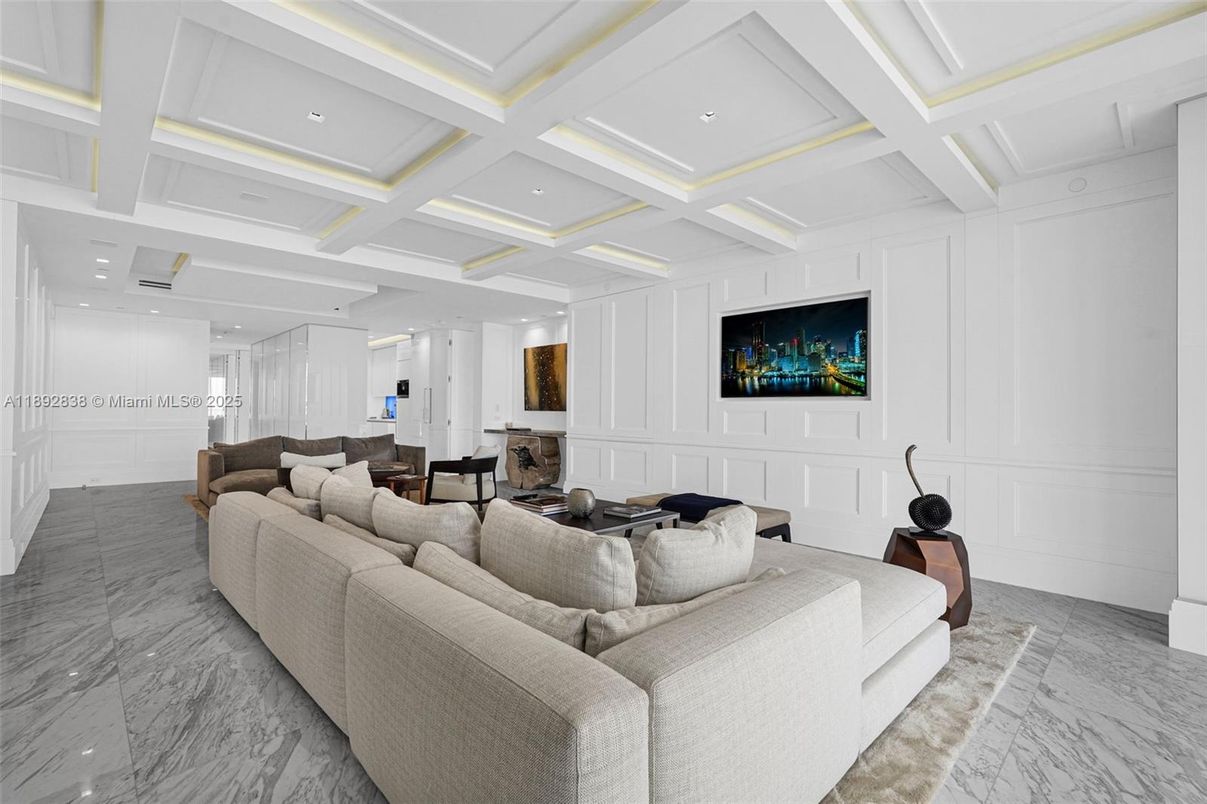 Interior, Living room, Marble, Recessed Lighting