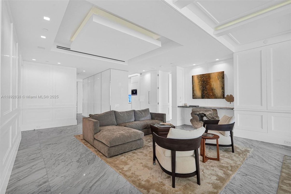 Interior, Living room, Marble, Recessed Lighting